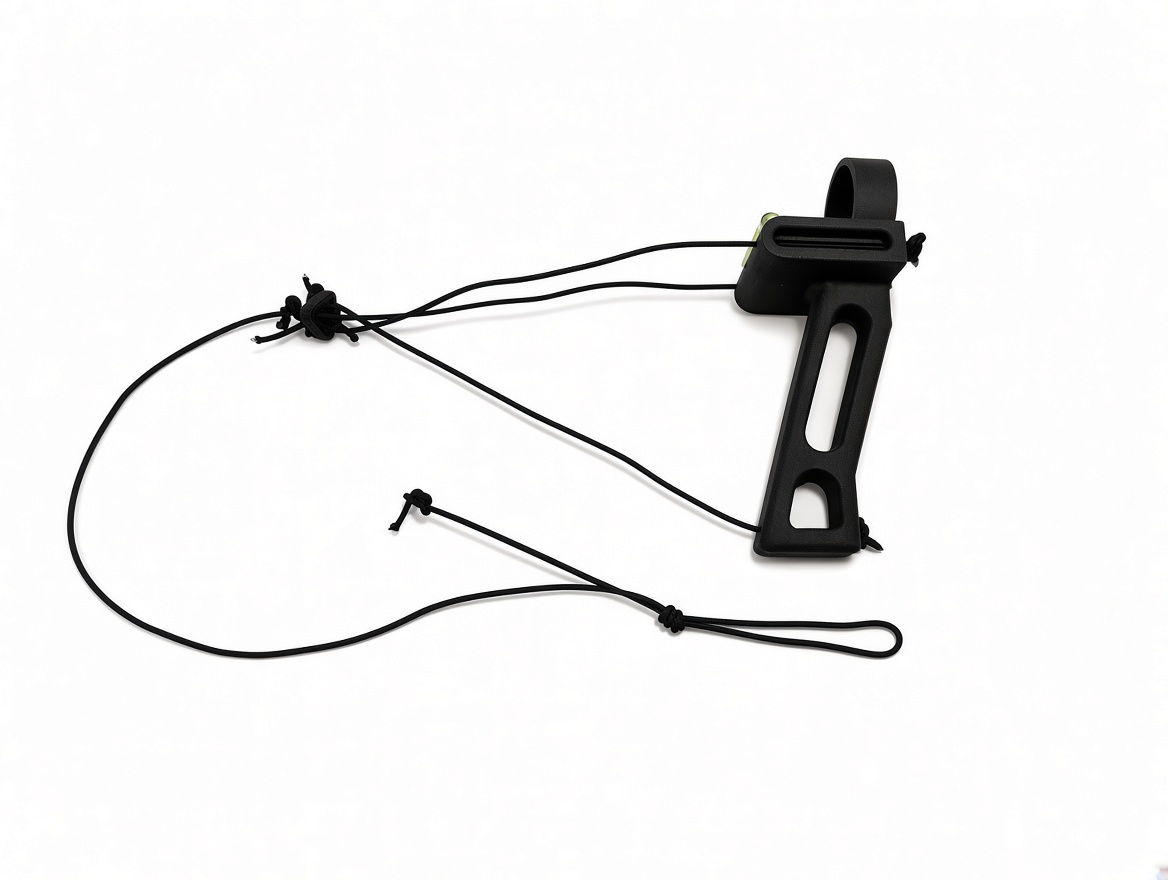 Archery Release Trainer, side view laid out with lanyards